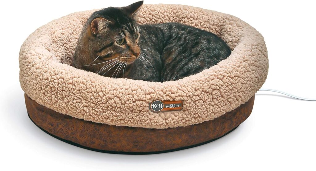 K&H Thermo-Kitty heated cat bed for senior cats with arthritis